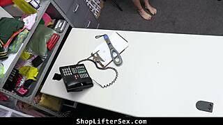 Mall Officer Submits Brat Thief To Strip Search And Hardcore Fuck