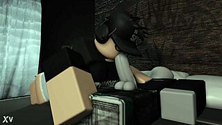 roblox girl sneaks into bedroom for late-night blowjob on sleeping boyfriend's cock. she couldn't resist the fun!