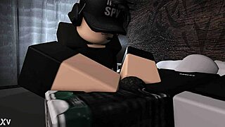 roblox girl sneaks into bedroom for late-night blowjob on sleeping boyfriend's cock. she couldn't resist the fun!