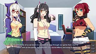 sakura gamer explores clover ending in lesbian adventure