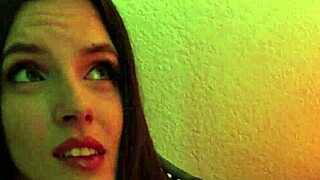 Blonde milf licks shaved pussy!