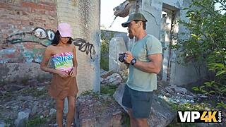 Russian girlfriend taken hard in anal pov, her tight body trembling.