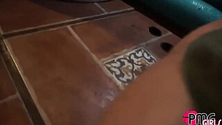 dude, this asian slut just got creampied right in the pool!