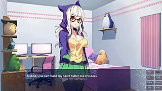 sakura gamer explores clover ending in lesbian adventure