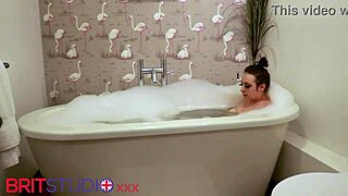 british teen fucks herself with dildo in the bath!
