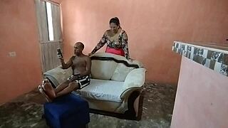 husband cheats with sister-in-law's huge ass in living room while wife away