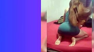 shaking with excitement, could you handle this redhead flashing in bedroom