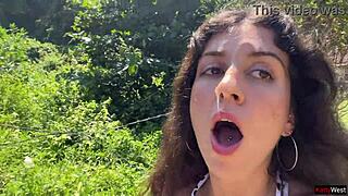 hot cum drips on my face at public beach