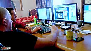 Lana Fever gets fucked hard by Max Casanova's big cock on the couch