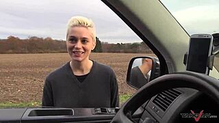 AMATEUR WITH TATTOOED WET PUSSY RIDES FOR RIDE HOME, GETS CUMSHOT IN MOUTH