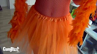 bad ass kingsday slut bent over in cosplay costume for interracial big cock cum princess tits.