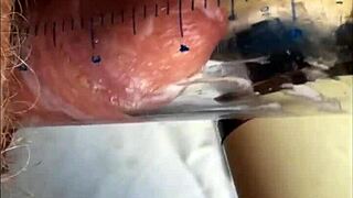 Vibrator Teases Soft Cock to Cum