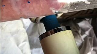 Vibrator Teases Soft Cock to Cum
