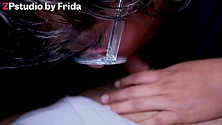 rich girlfriend gives super blowjob