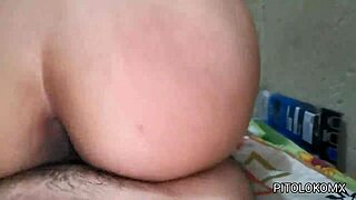 Creampie Fills Tight Wet Pussy of Latina Teen 18+ in Homemade Couple Scene