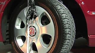 Dude Keeps His Shirt And Tie On While Fucking Woman In And On Car