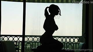 Bigtittygothegg Silhouette Dildo Riding