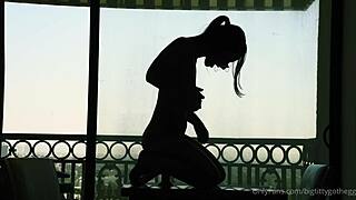 Bigtittygothegg Silhouette Dildo Riding