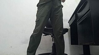 Feminine Doctor Masturbates Her Hairy Pussy In Front Of Patient During Care