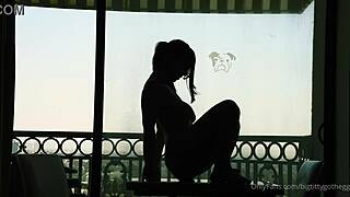 Bigtittygothegg Silhouette Dildo Riding