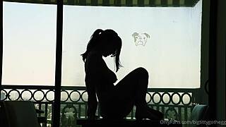 Bigtittygothegg Silhouette Dildo Riding