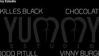 Yummy Estudio Welcomes Back Big Butt Latina Daniela Ortiz For Intense Dap With Four Big Cocks, No Pussy, And Lots Of Piss Drinking