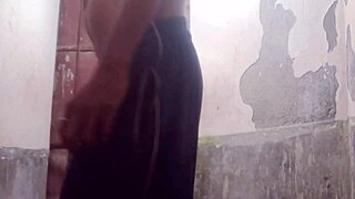 Kolkata boy alone in bathroom masturbating monster cock