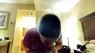 bent over for sloppy blowjob and doggystyle!