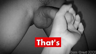 Intense handjob with dirty talk from petite asian