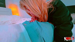 Intense anal creampie ride on stepmom's big ass