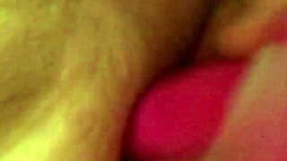 Using g-spot dildo for masturbation and cum