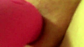 Using g-spot dildo for masturbation and cum