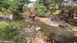 We Took Turns Fucking A Bitch In The Stream