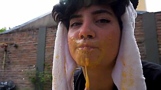 Lara's Picnic Turns Into Full Vomit Barf Fetish Movie Outdoors