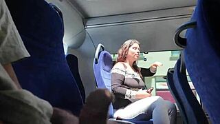 I seduced a milf to suck and jerk me on the bus until I exploded. It was wild!