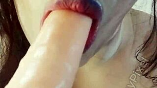 Horny teen Lammy Pixel uses dildo and vibrator on her wet pussy intensely.