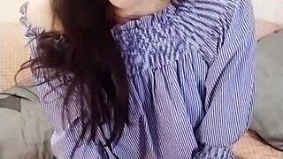 Horny teen Lammy Pixel uses dildo and vibrator on her wet pussy intensely.