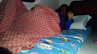 i shared the bed with my horny stepmom and got an unexpected creampie