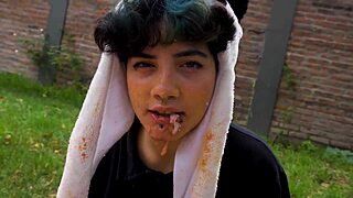 Lara's Picnic Turns Into Full Vomit Barf Fetish Movie Outdoors