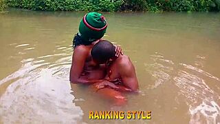 River city romantic encounter with curvy partner