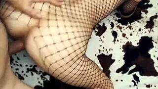 milf in stockings gets anal fucked