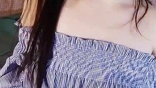 Horny teen Lammy Pixel uses dildo and vibrator on her wet pussy intensely.