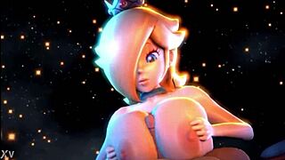 Rosalina And Peach Engage In Intense Titty Fuck Action With Big Tits