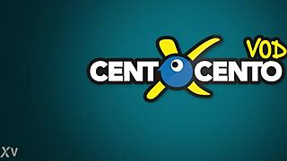 Stella Rubino's first threesome blowjob