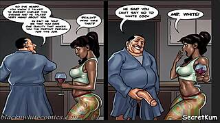 yo, cheating husband bangs his sexy ebony maid in the kitchen, no mercy