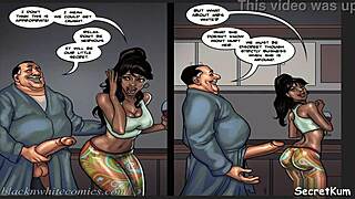 mayor cheats, fucks sexy ebony maid in kitchen