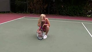 tennis court turned into a wild fucking zone with hot babes. we got bent over and rode hard for quickie action.