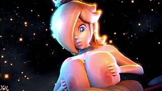 Rosalina And Peach Engage In Intense Titty Fuck Action With Big Tits