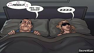 mayor cheats, fucks sexy ebony maid in kitchen