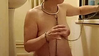 Slave's Self-Degradation Session With Toys